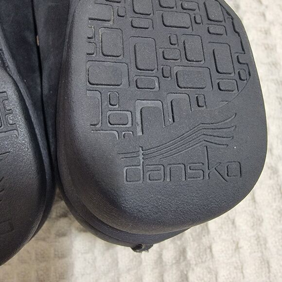 Dansko Lulu Mary Jane Ankle Strap Low Wedge Black Leather Shoes Size 41‎ 10.5-11 - Picture 14 of 16